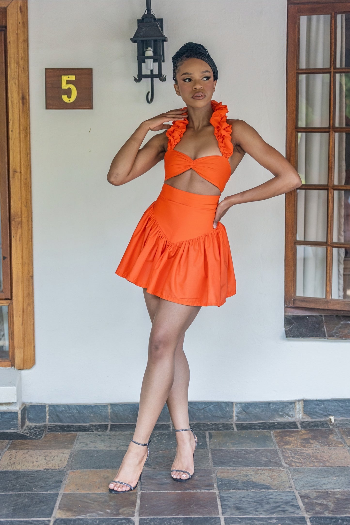 Ava Mini Dress (Orange)
