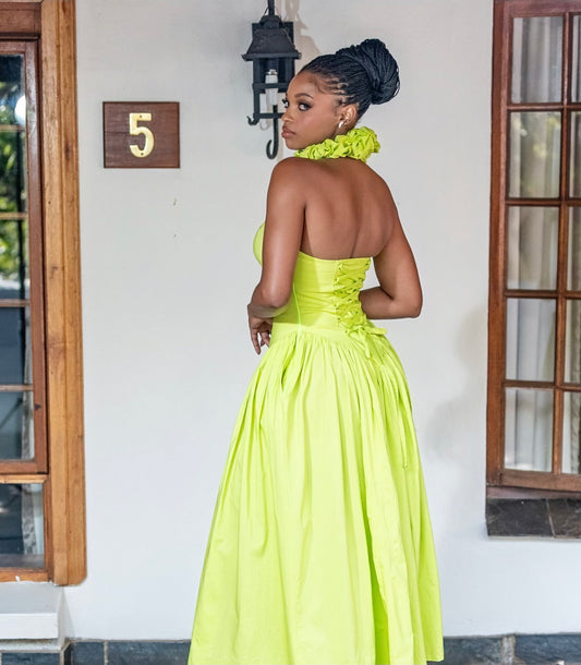 Ava Dress (Lime)